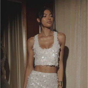 SOLD. Meshki Sequin Crop Top